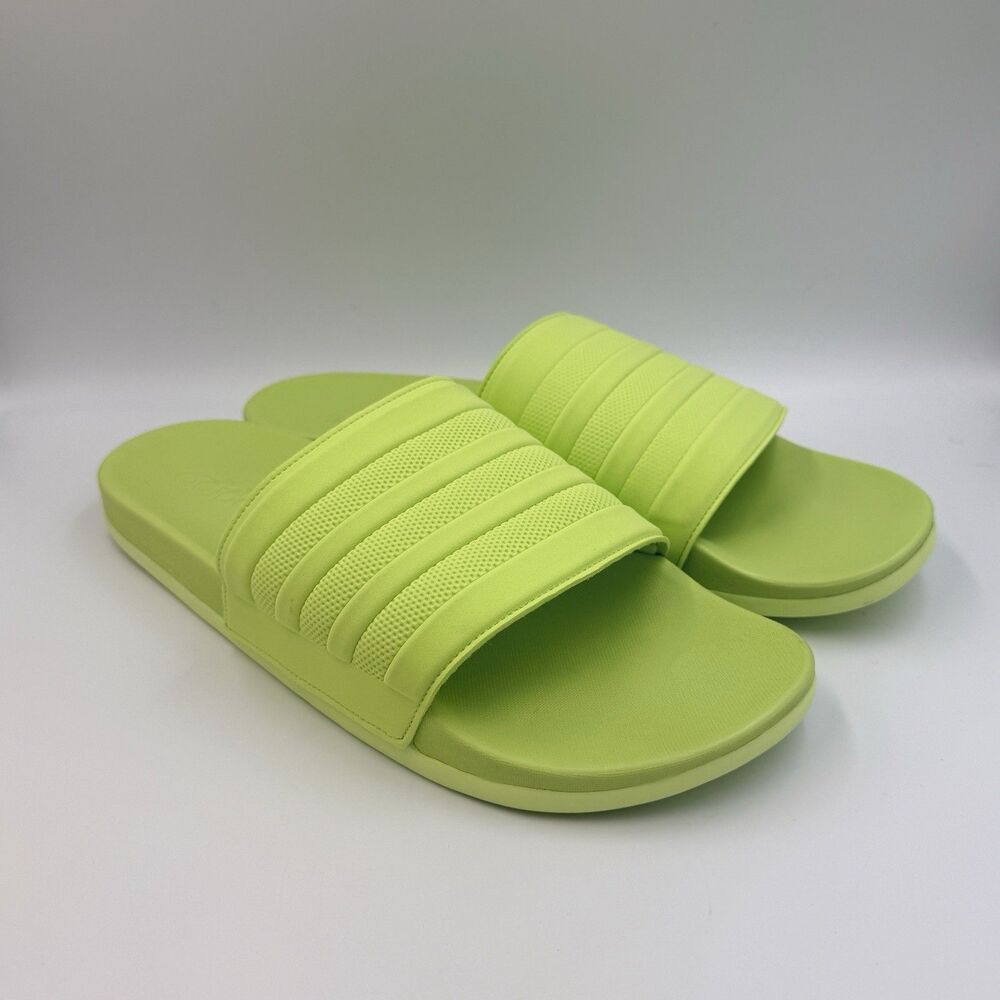 Adidas ADILETTE Comfort Slides Men’s Size 15 Color Pulse Lime Green NWT
